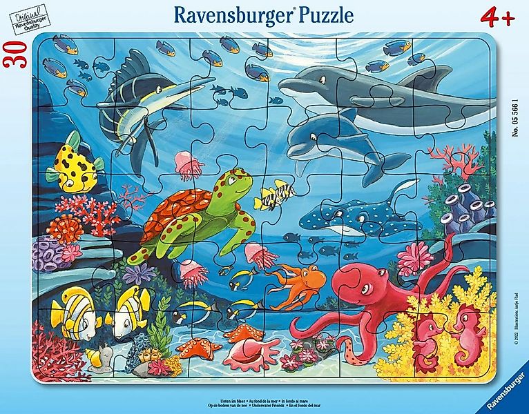 Ravensburger Puzzle Ravensburger Kinderpuzzle - Unten im Meer - 30-48 Teile günstig online kaufen