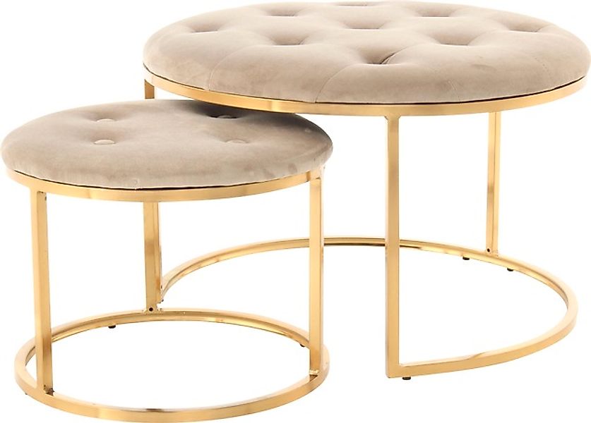 Kayoom Sitzhocker »Hocker Myla 2er-Set, praktisch ineinander schiebbar«, (S günstig online kaufen