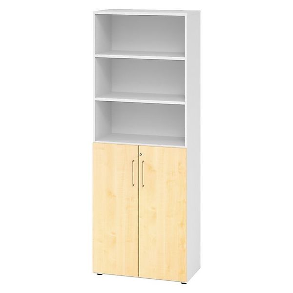 bümö Aktenschrank smart Kombischrank - 3 plus 3 Ordnerhöhen Dekor: Weiß/Aho günstig online kaufen