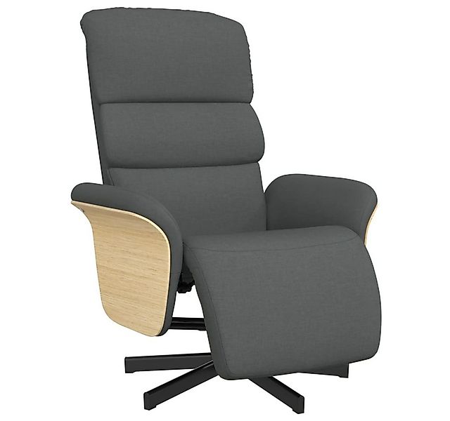 vidaXL Sessel Relaxsessel mit Fußteil Dunkelgrau Stoff (1-St) günstig online kaufen