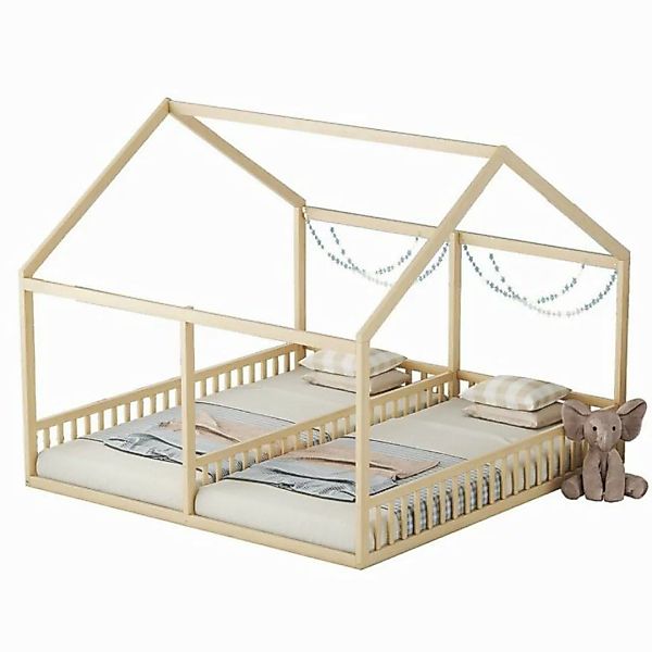 HAUSS SPLOE Kinderbett Kinderbett Holzhaus Bett Bodenbett Bettgestell Baumh günstig online kaufen