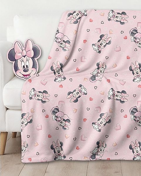Kinderdecke Minnie Maus Kuschelset, Decke und Kissen, Disney, MTOnlinehande günstig online kaufen