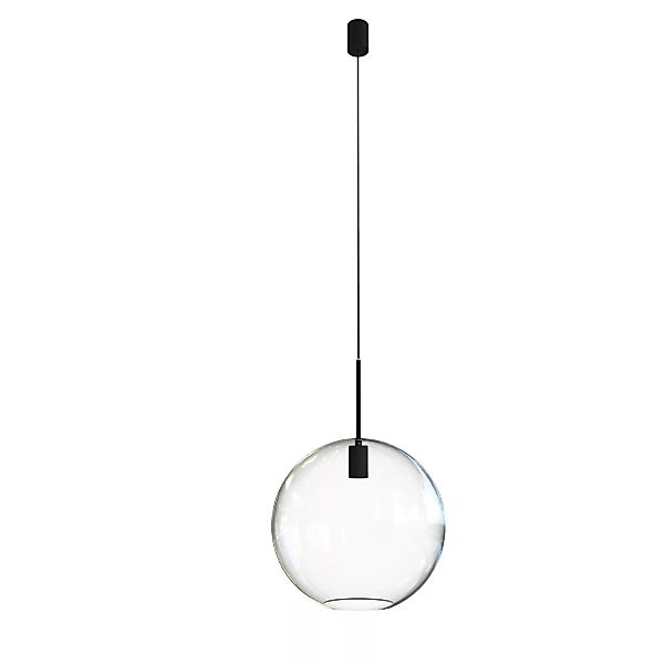 Pendelleuchte Transparent Schwarz Glas Kugel Sphere XL günstig online kaufen