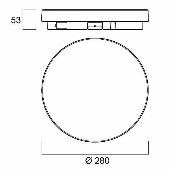 Sylvania Deckenlampe Start Surface Slim, Ø 28 cm, IP54, dim. günstig online kaufen