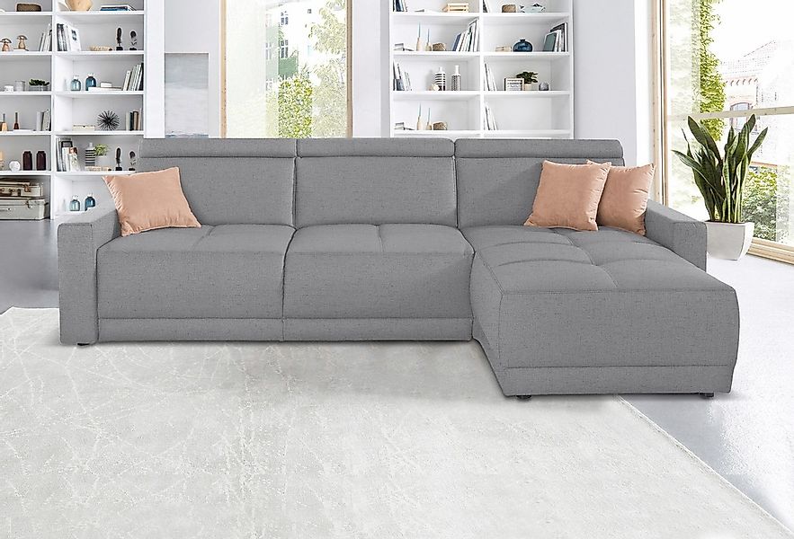 DOMO collection Ecksofa "Ava mit moderner Sitzheftung & toller Doppelnaht, günstig online kaufen
