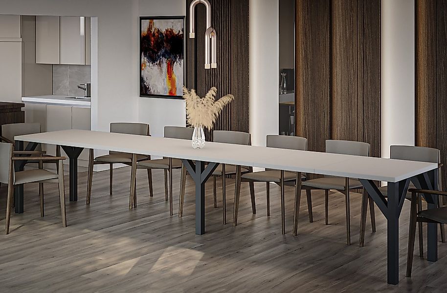 Endo-Moebel Kulissen-Esstisch XXL Dunaj 130-405cm ausziehbar erweiterbar ex günstig online kaufen