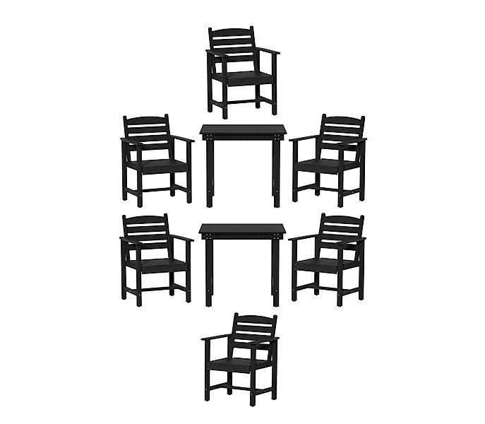 UEV Gartenlounge-Set HDPE Outdoor Möbel 8 günstig online kaufen