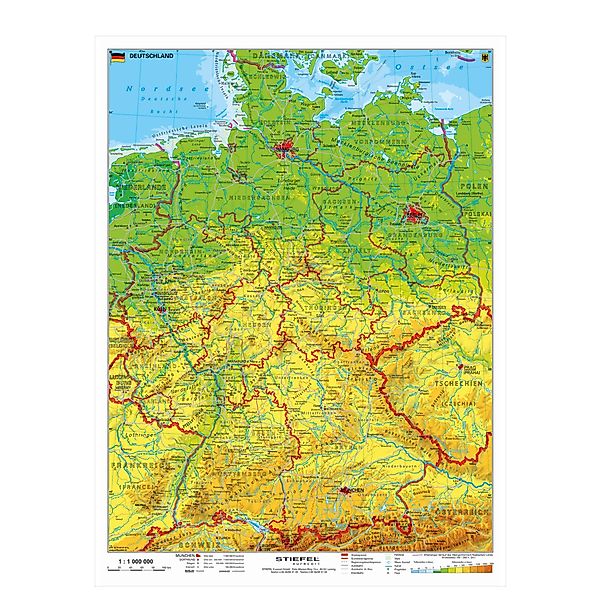 STIEFEL Poster Deutschland physisch, 67 x günstig online kaufen