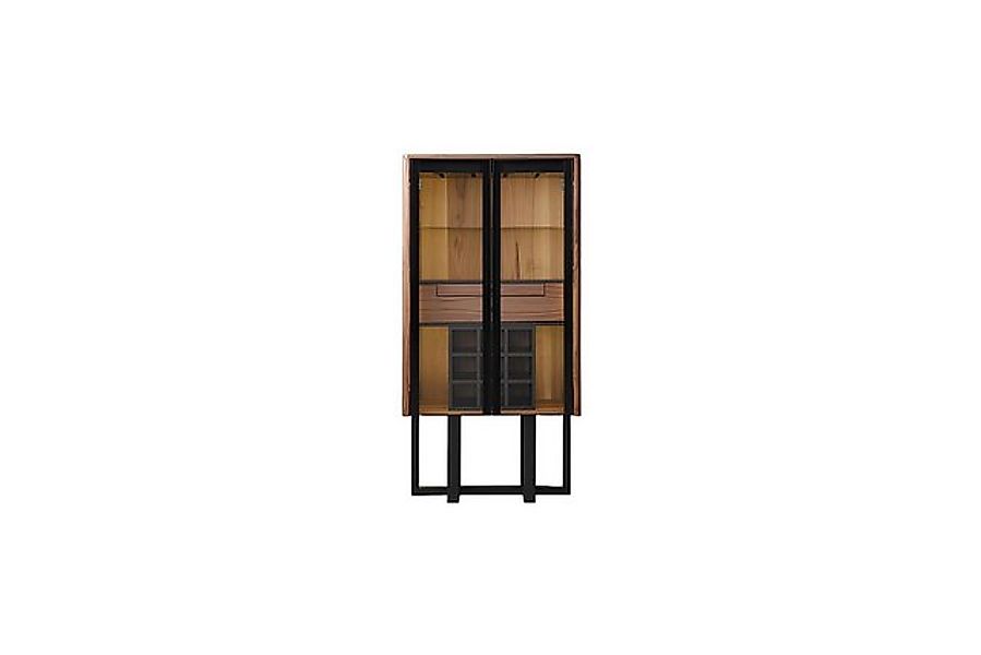 JVmoebel Vitrine Braune Luxus Vitrine Glasvitrine LED Schrank Designer Bar günstig online kaufen