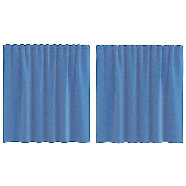 vidaXL Voile Vorhänge mit Stangentaschen 2 Stk Königsblau 4102211 günstig online kaufen