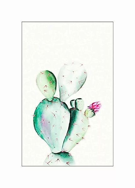 Komar Poster "Prickly Pear Watercolor", Pflanzen-Blätter, (1 St.), Kinderzi günstig online kaufen