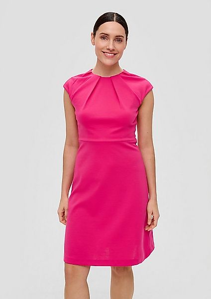 s.Oliver Minikleid Kleid Kurzes Kleid mit plissiertem Rundhalsausschnitt günstig online kaufen
