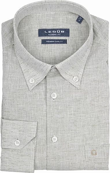 Ledub Hemd Leinen Grün - Größe 44 günstig online kaufen