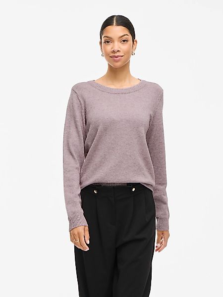 Vila Rundhalspullover "VIRIL O-NECK L/S KNIT TOP - NOOS" Viskosemischung, r günstig online kaufen
