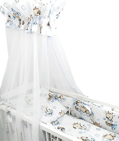 Baby-Delux Beistellbett Babybett Giraffe Blau, 10-tlg., günstig online kaufen