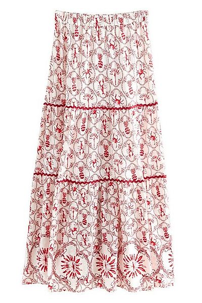 Next Maxirock Gestufter Maxirock aus 100 % Baumwolle – Petite (1-tlg) günstig online kaufen