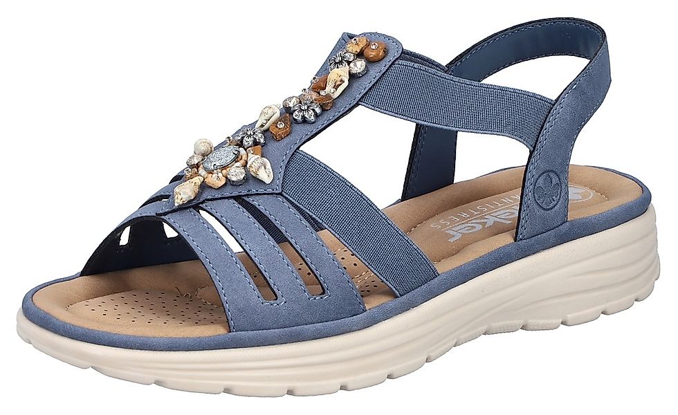 Rieker Sandale, Sommerschuh, Riemchensandalette, Schmuckverzierung, Gummizü günstig online kaufen