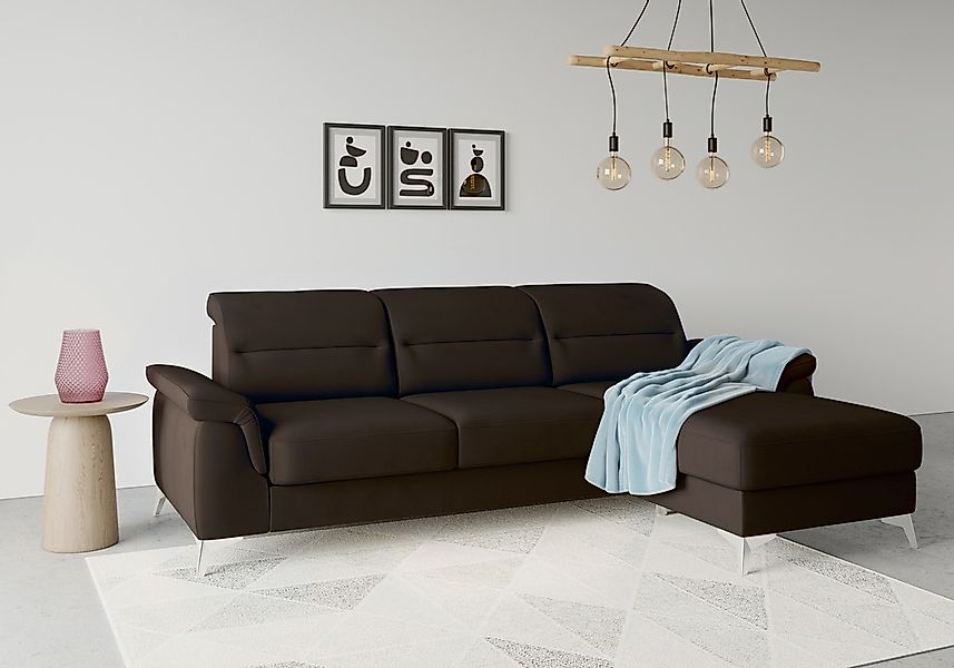 sit&more Ecksofa "Sinatra L-Form" mit Recamiere, optinal mit Kopfteilverste günstig online kaufen