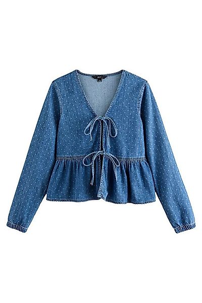 Next Jeanshemd Hängerchen-Bluse zum Binden aus 100 % Baumwolle (1-tlg) günstig online kaufen