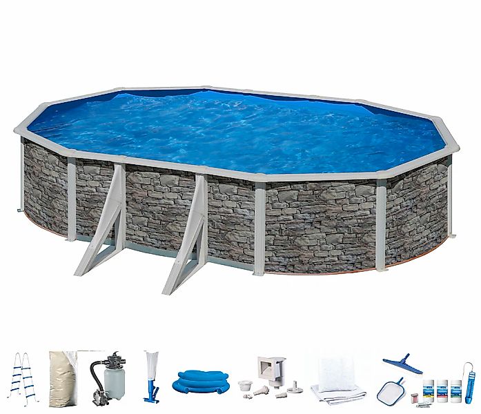 my POOL BWT Ovalpool in moderner Steinoptik, Höhe 120 cm, verschiedene Größ günstig online kaufen