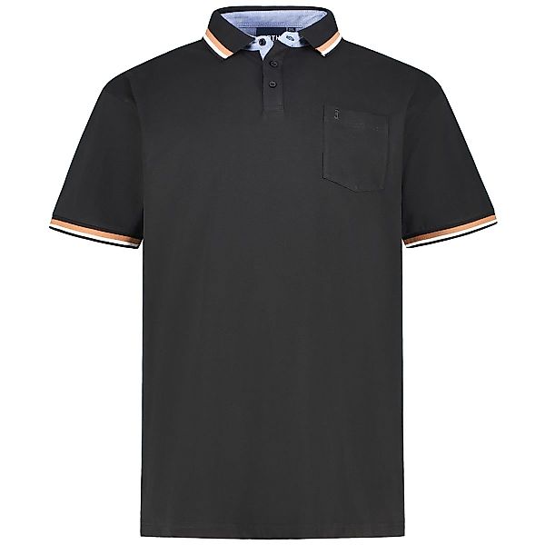 North Poloshirt mit Elasthan Farbe schwarz Größe: 7XL günstig online kaufen