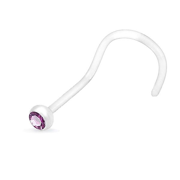 viva-adorno Nasenpiercing gebogen 0,8mm Nasenstecker Bioflex günstig online kaufen