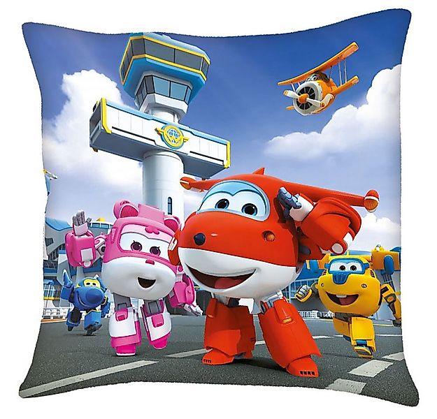 Super Wings Dekokissen Flughafen Kinder Deko-Kissen 40 x 40 cm Super Wings günstig online kaufen