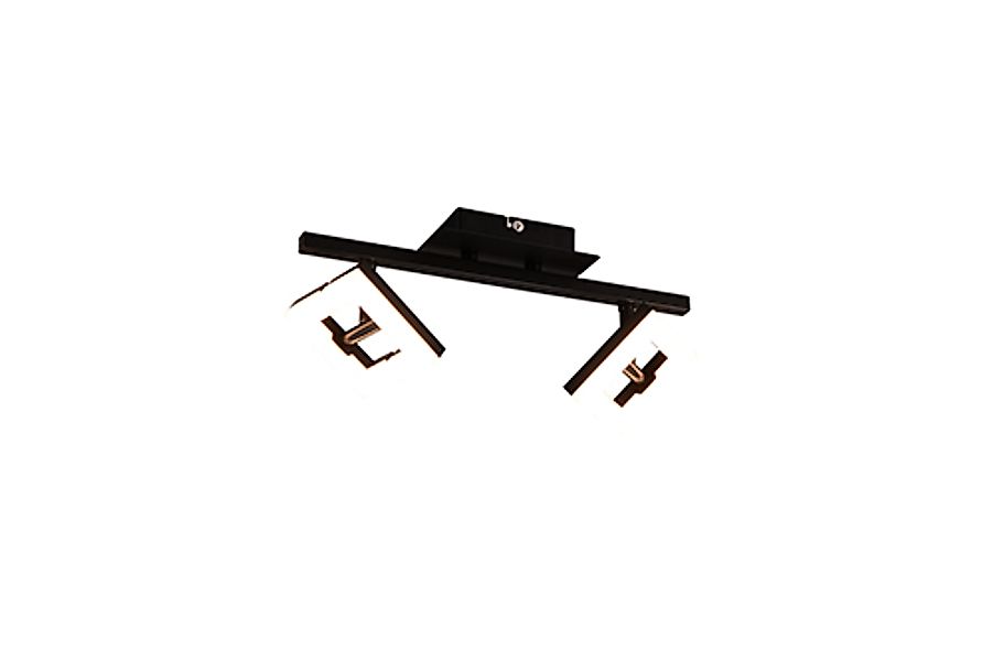 LED-Wandleuchte 2x4,5 Watt Metall Schwarz Matt günstig online kaufen