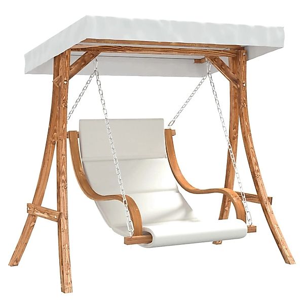 vidaXL Hollywoodschaukel mit Auflage und Dach Massivholz Fichte 3200629 günstig online kaufen
