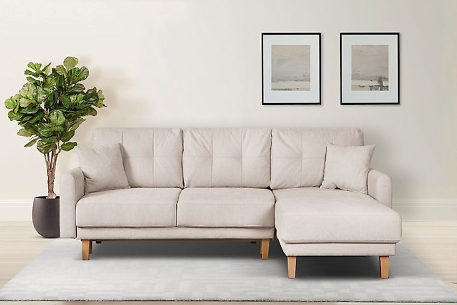 Home affaire Ecksofa »TRIPLO optionale Schlafsofa mit Bettkasten, Maße B/T/ günstig online kaufen