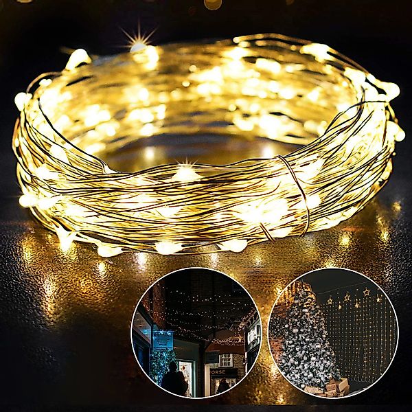 Salcar LED Solarleuchte 10m Solar-Lichterketten LED-Lichterkette günstig online kaufen