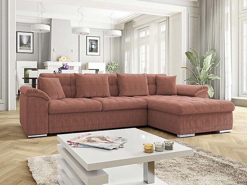 MIRJAN24 Ecksofa Diana Cord, mit Bettkasten günstig online kaufen