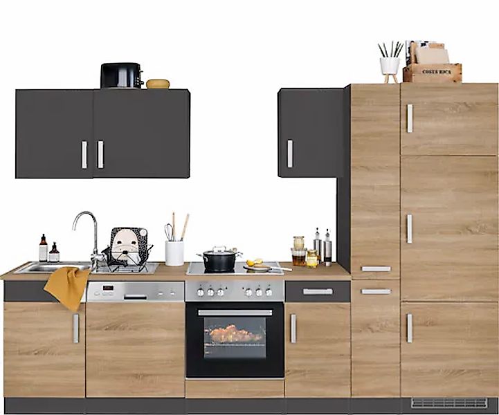 KOCHSTATION Küchenzeile "KS-Gera" Breite 300 cm, wahlweise mit E-Geräten, m günstig online kaufen