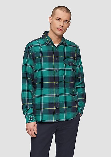 s.Oliver Langarmhemd Regular Fit: Kariertes Flanellhemd günstig online kaufen