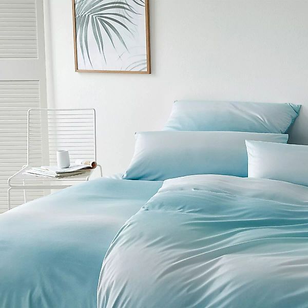 elegante Jersey Bettwäsche Hazy blaugrün günstig online kaufen