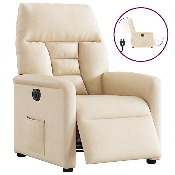 vidaXL Relaxsessel Elektrisch Beige Mikrofasergewebe 3303078 günstig online kaufen