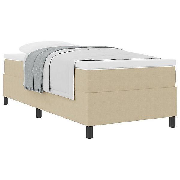 vidaXL Bett Boxspringbett mit Matratze hellgrün-grau 80x200 cm Cord-Stoff ( günstig online kaufen