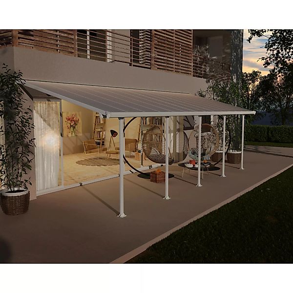 Palram - Canopia Terrassenüberdachung Feria Weiß 3x8.51 günstig online kaufen