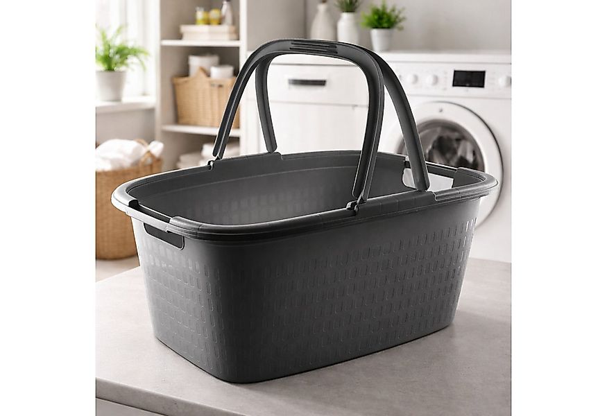 Ebaxx Wäschekorb 32 Liter Henkel Wäschewanne Bügel Wäsche Plastik Griffen K günstig online kaufen