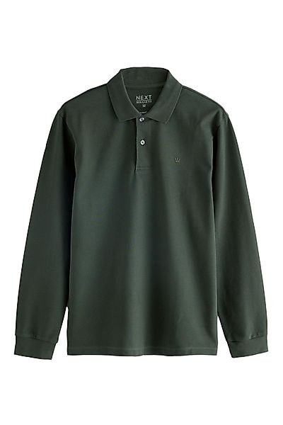 Next Langarm-Poloshirt Regular Fit Lärmeliges Pikee-Poloshirt günstig online kaufen
