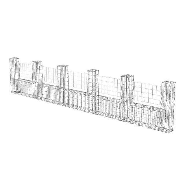 vidaXL Gartenzaun Gabionenkorb U-Form Stahl 570×20×100 cm, (1-St) günstig online kaufen
