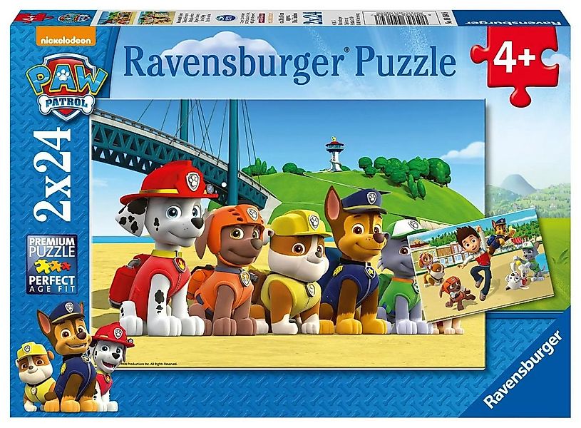 Ravensburger Puzzle Heldenhafte Hunde. Puzzle 2 x 24 Teile, 24 Puzzleteile günstig online kaufen