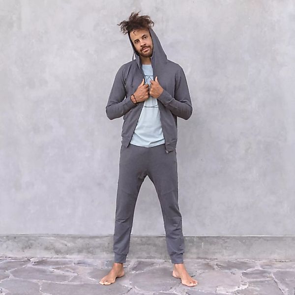 Leon Melange - Männer - Hoodie Für Yoga Und Freizeit Aus Biobaumwolle günstig online kaufen