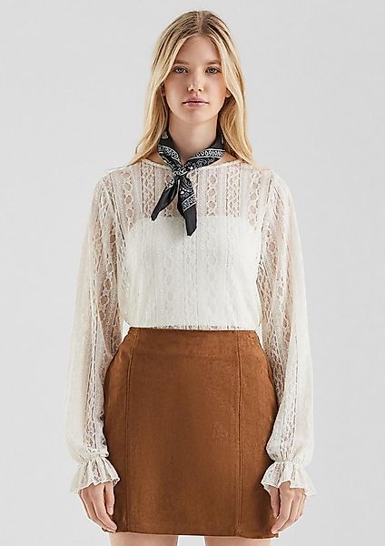 QS Langarmbluse T-Shirt Blusenshirt aus Spitze günstig online kaufen