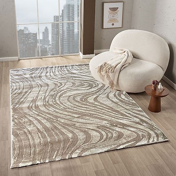 Vimoda Teppich Wellenmuster, modernerer Design, dicht günstig online kaufen