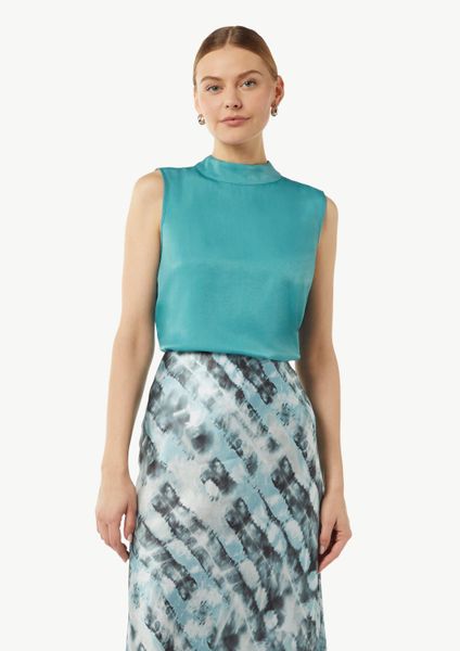 comma Blusentop Bluse Top mit Stehkragen günstig online kaufen