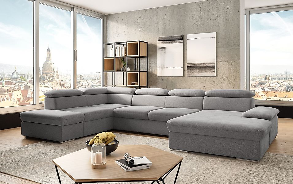 sit&more Wohnlandschaft "Valantine U-Form, B: 349 cm" inkl. Kopf- und Armte günstig online kaufen
