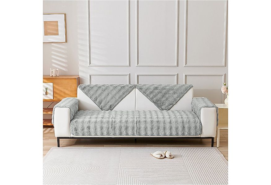 Sunicol Sofabezug Plüsch Dick Sofa Sitzkissenbezug, Couchbezug, Antirutsch, günstig online kaufen