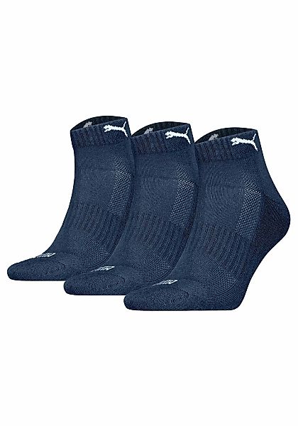 PUMA Kurzsocken (3-Paar) mit eingestricktem Logo im Bund günstig online kaufen
