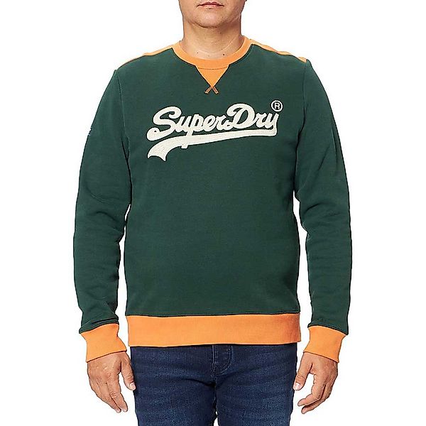 Superdry Vintage Logo Ac Colour Block Crew Sweatshirt L Enamel Green günstig online kaufen